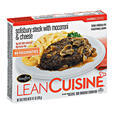 Stouffer's Lean Cuisine comfort; salisbury steak with macaroni & cheese Left Picture